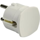 Stekker - Wit - Randaarde - Zij-uitgang