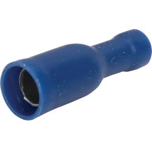 Fast On 5,0mm (v) ronde kabelschoen / blauw - geïsoleerd