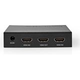 Nedis - HDMI Switch - 2x HDMI + 1x USB-C naar 1x HDMI - Zwart - HDMI 2.0 (4K 60Hz + HDR)