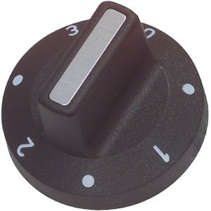 Fixapart W4-44093 Houseware knob accessoires voor thuis (keuken/oven, houseware knob, zwart, zilver, universeel, 42 mm, 42 mm