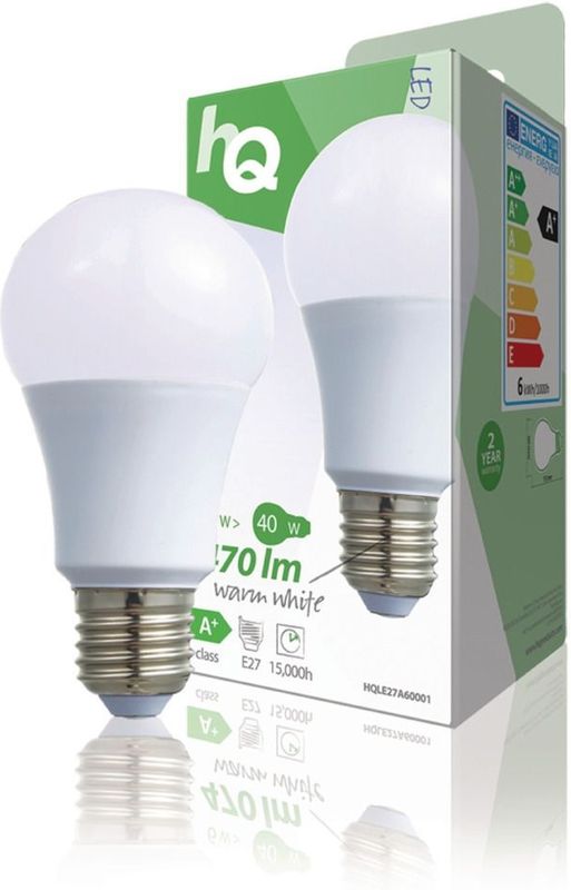 Hq - Hqle27a60001 - LED-lamp - A60 - E27 - 6,5 W - Warm Wit Licht