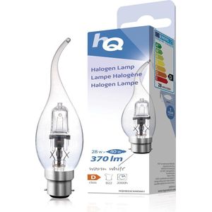 HQ - B35LB2228W -Halogeenlamp Kaars B22, 28W, 370Lm, 2700K - set van 2