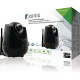 König SAS-IPCAM110B Indoor Pan-tilt Ip-camera voor Bewaking Op Afstand Zwart