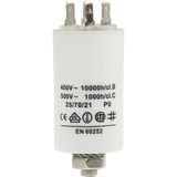 Condensator - Aanloop - 16.0 μF - Max. 450V - Met Montageschroef En Kabelschoentjes