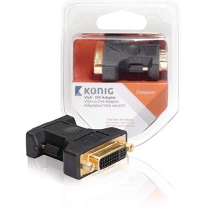 Konig VGA naar DVI-I adapter / zwart