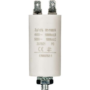 Fixapart 11003 startcondensator bedrijfscondensator 3uF 3µF met stekker (motorcondensator)