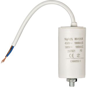 Condensator - Aanloop - 16.0 μF (Max. 450V, Met kabel)