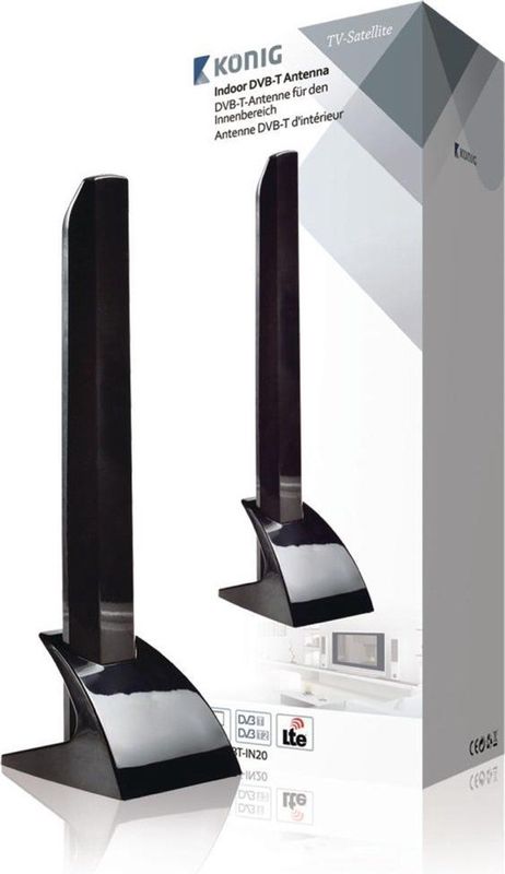 König KNT-DVBT-IN20 Dvb-t/t2 - Dab+ Binnen Antenne 15 Db Vhf / Uhf