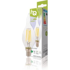 Dimbare E14 Retro Filament Led Lamp - Vlamvormige - 4 Watt - Warm Wit Licht