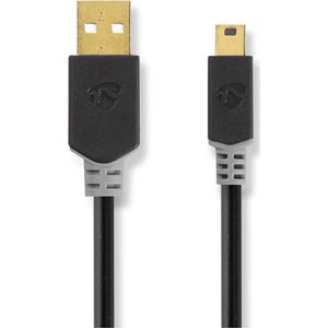 Nedis USB Kabel 2.0, USB-A (m) > USB Mini-B (m), 2m, AT