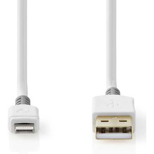 Data- en Oplaadkabel | Apple Lightning 8-pins male - USB A male | 2,0 m | Wit [CCBW39300WT20]