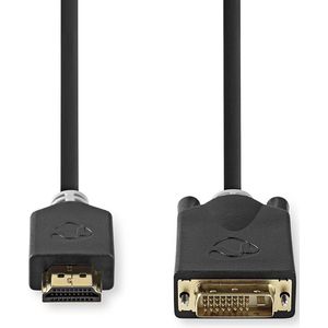 Nedis DVI-D Dual Link - HDMI kabel - 2 meter