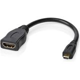 Nedis Zij HDMI Kabel Naar Hij Micro HDMI Output - 0.2 Meter