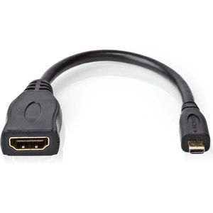 Nedis HDMI Zij Kabel tot Micro HDMI Hij - 0,2 Meters