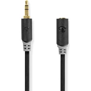 Nedis 3,5mm Jack stereo audio verlengkabel / zwart - 3 meter