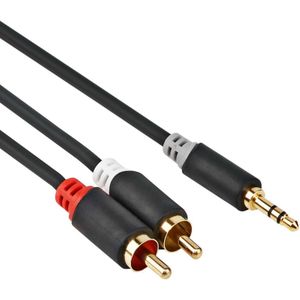 Nedis 3,5mm Jack - Tulp stereo audio kabel / zwart - 10 meter