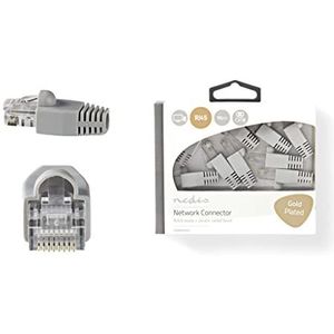 Cat 6 modulaire RJ45 stekker + tule - 10 stuks