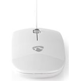 Nedis - MSWD200 - PC-Muis - Wit - Bedraad - 3 Knoppen - 1000 DPI