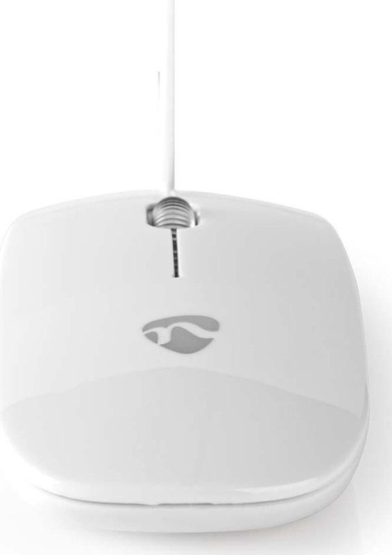 Nedis - MSWD200 - PC-Muis - Wit - Bedraad - 3 Knoppen - 1000 DPI