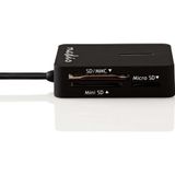 Nedis - USB Cardreader - Zwart - USB-A - 5 Kaartsleuven