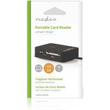 Nedis - USB Cardreader - Zwart - USB-A - 5 Kaartsleuven