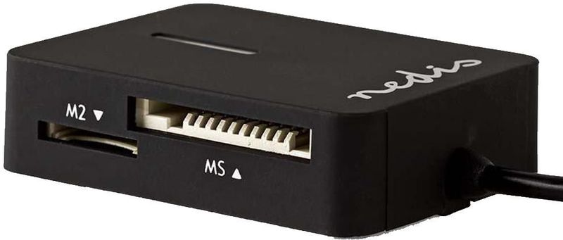 Nedis - USB Cardreader - Zwart - USB-A - 5 Kaartsleuven