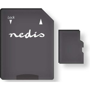 Nedis Geheugenkaart - microSDXC - 64 GB - Schrijfsnelheid: 90 MB/s - Leessnelheid: 45 MB/s - UHS-I - SD-adapter inbegrepen - 5412810266333