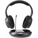Nedis - HPRF200BK - Draadloze Hoofdtelefoon - Zwart - Plastic