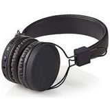 Nedis Draadloze On-Ear Koptelefoon - 15 uur batterijduur - Ingebouwde microfoon - Drukbediening - Spraakbesturing - Volumebediening - Zwart
