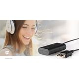 Nedis Bluetooth® Zender - 1x 3,5 mm - AptX™ Low latency / AptX™ / SBC - Max. 2 Apparaten - Zwart