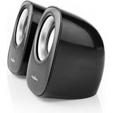 Luidsprekerset - 2.0 - 12 Watt - Zwart/Zilver