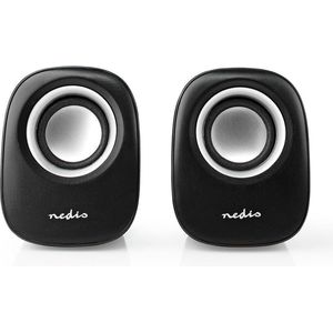 Nedis PC-Speaker | 2.0 | 12 W | 1 stuks - CSPR10020BK CSPR10020BK