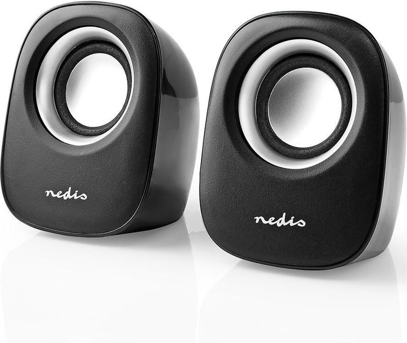 Luidsprekerset - 2.0 - 12 Watt - Zwart/Zilver