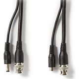 BNC videokabel met DC voedingskabel voor beveiligingscamera's - RG59 - 75 Ohm / zwart - 20 meter