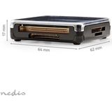 Nedis - USB Cardreader - All-in-One - Zwart - USB3.0 - 6 Kaartsleuven