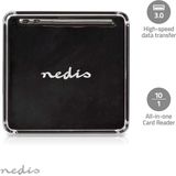 Nedis - USB Cardreader - All-in-One - Zwart - USB3.0 - 6 Kaartsleuven