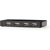 Nedis - USB Hub - 7 Poorten - USB2.0 - Zwart - Externe Voeding