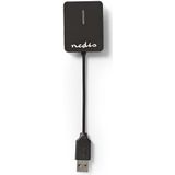 Nedis USB-Hub - USB-A Male - 4x USB A Female - 4-Poorts poort(en) - USB 2.0 - USB Gevoed