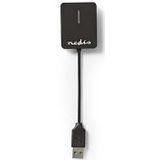 Nedis USB-Hub - USB-A Male - 4x USB A Female - 4-Poorts poort(en) - USB 2.0 - USB Gevoed