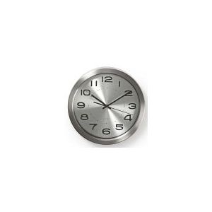 Nedis Wandklok - Diameter: 300 mm - Roestvrij Staal - Zilver