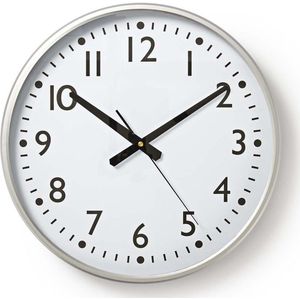 Nedis - Wandklok - Ø 38 cm - Moderne Klok - Duidelijke Cijfers - Quartz Technologie