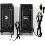 Nedis - KSANUX 2.0 - PC-luidsprekerset - Zwart - ABS Kunststof - 18W