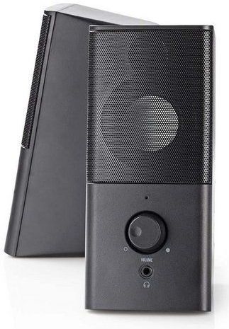 Nedis - KSANUX 2.0 - PC-luidsprekerset - Zwart - ABS Kunststof - 18W