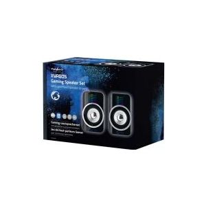 Nedis Gaming Speaker - Speaker-kanalen: 2.0 - USB Gevoed - 3,5 mm Male - 30 W - RGB - Volumebediening