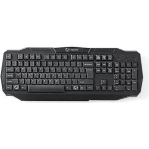 Nedis Bedraad Gaming Toetsenbord - USB 2.0 - Membrane Toetsen - LED - QWERTZ - Duits - USB Gevoed - Lengte stroomkabel: 1.50 m - Gaming