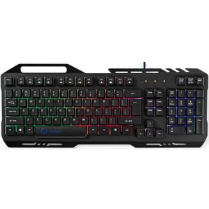 Nedis - AFYTEQE Multimedia USB Toetsenbord - Metaal - 1,5 Meter