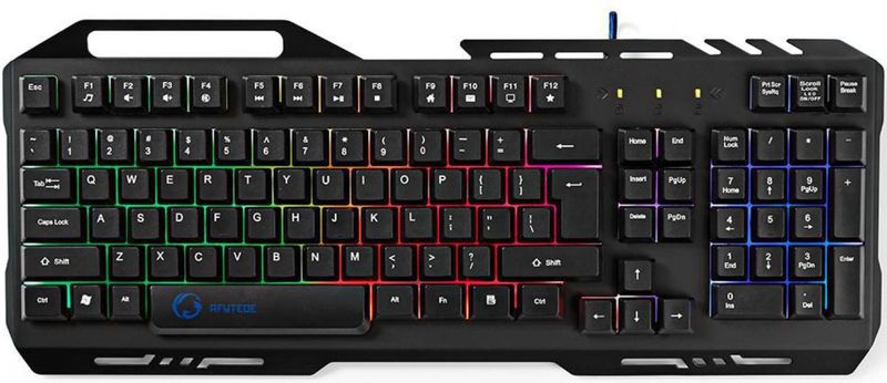 Nedis - AFYTEQE Multimedia USB Toetsenbord - Metaal - 1,5 Meter