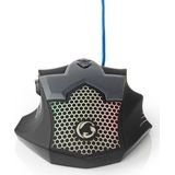 Nedis - GMWD200BK - Muis - Zwart - Bedraad - 7 Knoppen - 2400 DPI