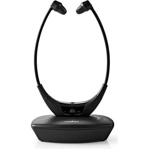 NEDIS - Draadloze hoofdtelefoon - Radiofrequentie (RF) - In-ear - Batterijduur tot 4 uur - Oplaadstation - Geïntegreerd - Bereik 35 m