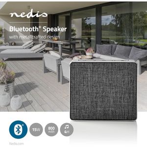 Nedis SPBT1002GY Bluetooth Luidspreker 15 W Gunmetal